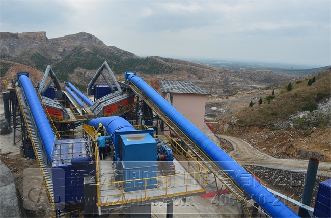 砂石生產(chǎn)線現(xiàn)場(chǎng)圖