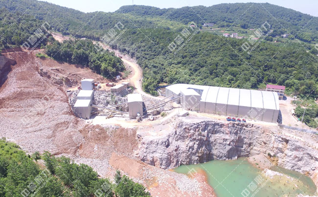 石灰石制砂生產線現場